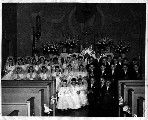 First Holy Communion. Circa 1960? chs-000452